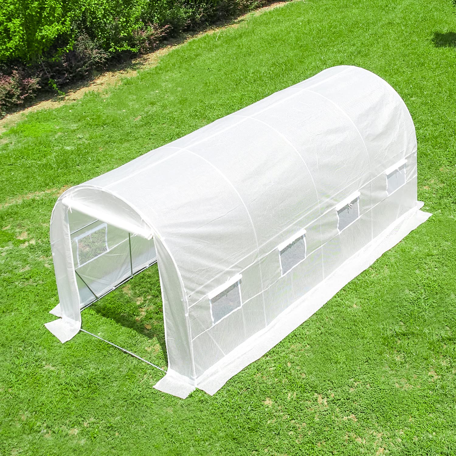 EROMMY 15'×6.6'×6.6' Walk-in Greenhouse with Reinforced Frame & 8 Ventilation Windows - Large Portable Outdoor Greenhouse for Winter Gardening, Plant Protection & Year-Round Growing - Perfect for Backyards, Patios & Cold Climate Gardening