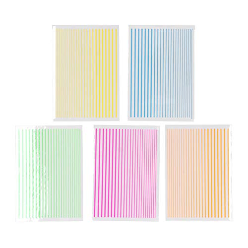 5pcs Nail Art Striping Stickers - DIY Nail Design Decals for Unique Manicure Styles | Fashionable Nail Striping Tapes for Salon, Home Use & Special Occasions