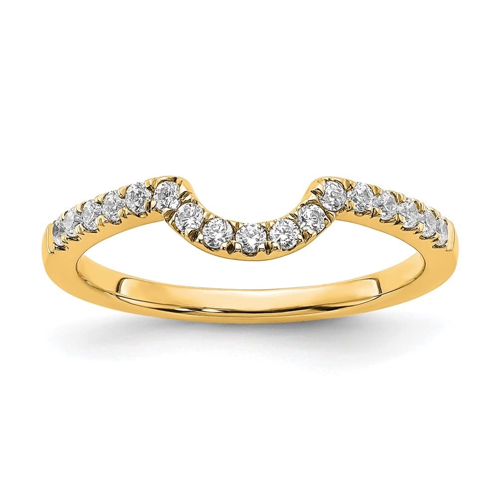 14K Yellow Gold Lab-Grown Diamond Engagement Ring for Women - Size 7 Wedding Band, Perfect for Proposals, Anniversaries & Bridal Jewelry