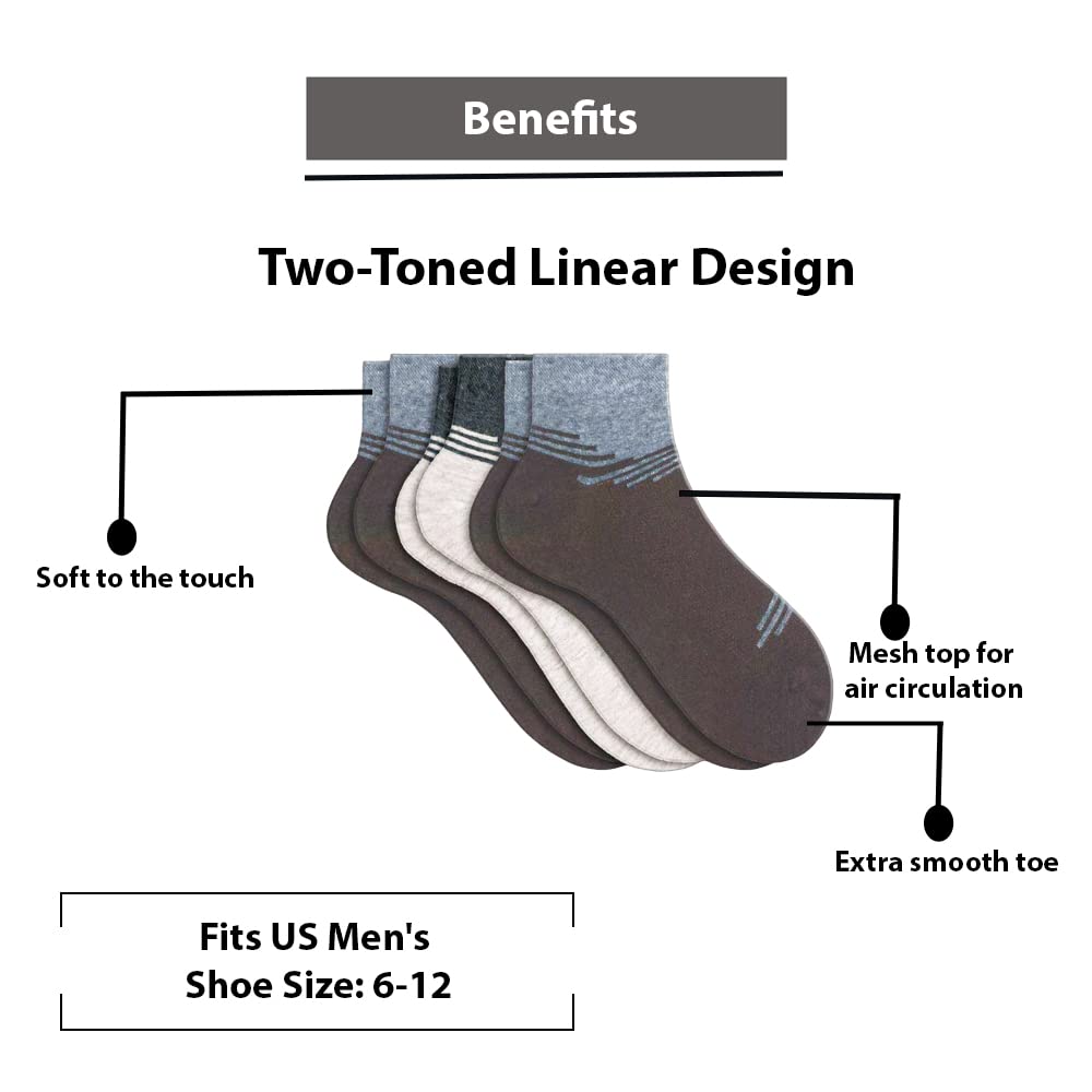 **Men's Low Cut Bamboo Rayon Socks - Seamless Toe, Quick Dry, 3-Pair Pack - Perfect for Running, Gym & Everyday Comfort**