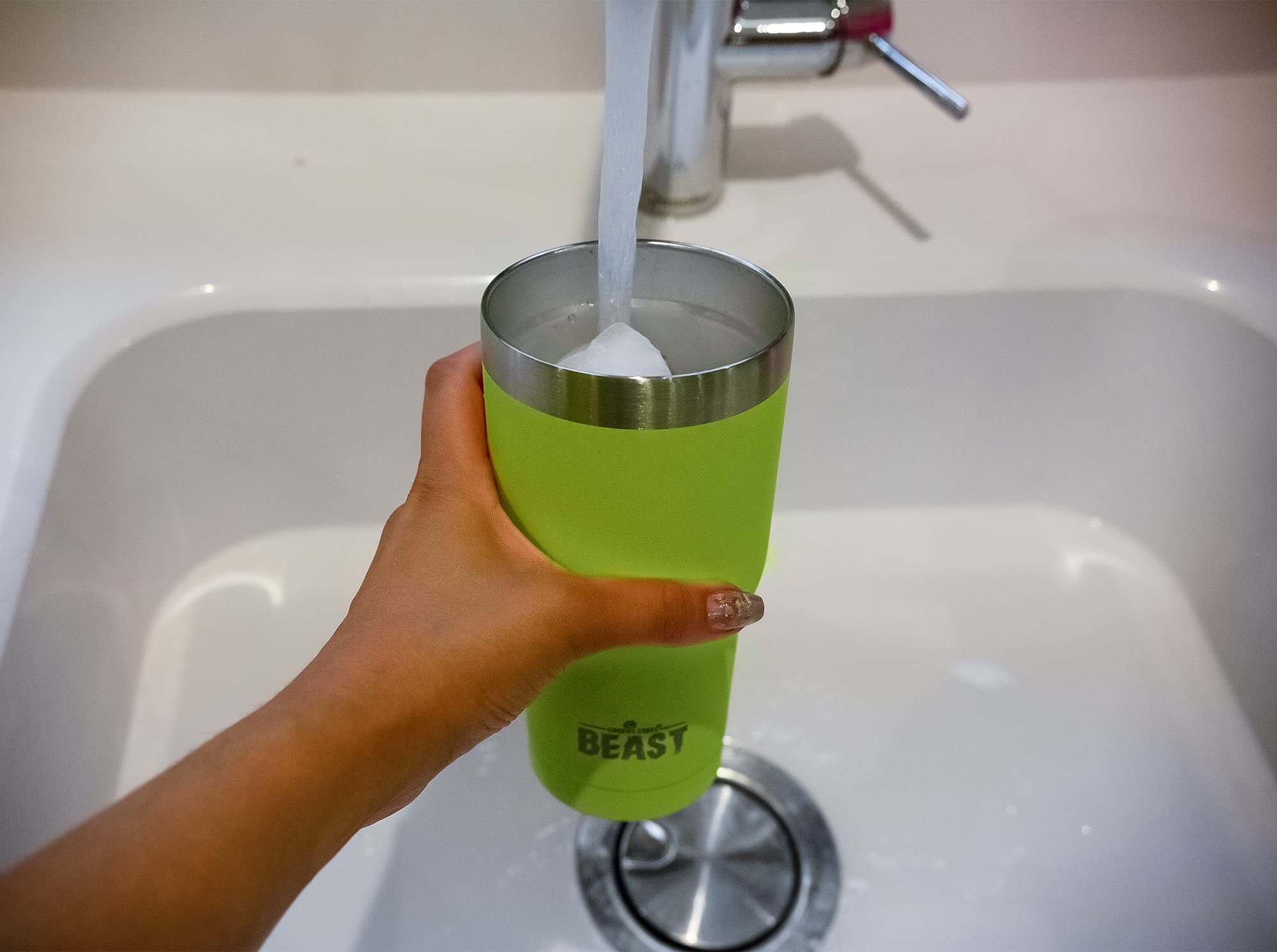 Beast 40 oz Stainless Steel Tumbler - Vacuum Insulated Double Wall Travel Mug for Coffee & Iced Drinks (Lemongrass Green) - Perfect for Camping, Office & Gym Hydration