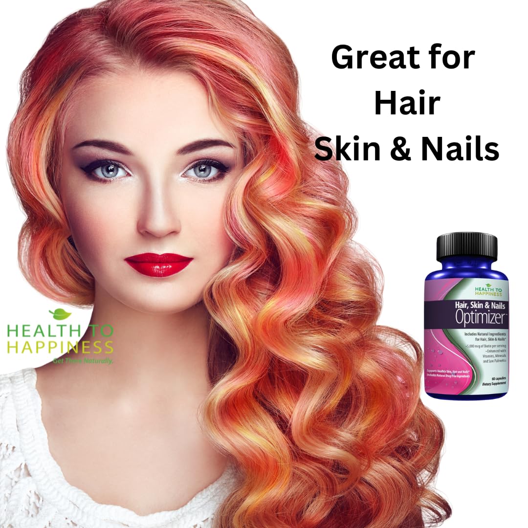 Premium Hair Growth Formula with 5000mcg Biotin & Hydrolyzed Collagen - Stimulates Hair Growth & Skin Radiance | Hair, Skin & Nails Supplement for Men & Women | 60 Capsules (30-Day Supply) | Perfect for Thinning Hair, Brittle Nails & Dull Skin Care Routine