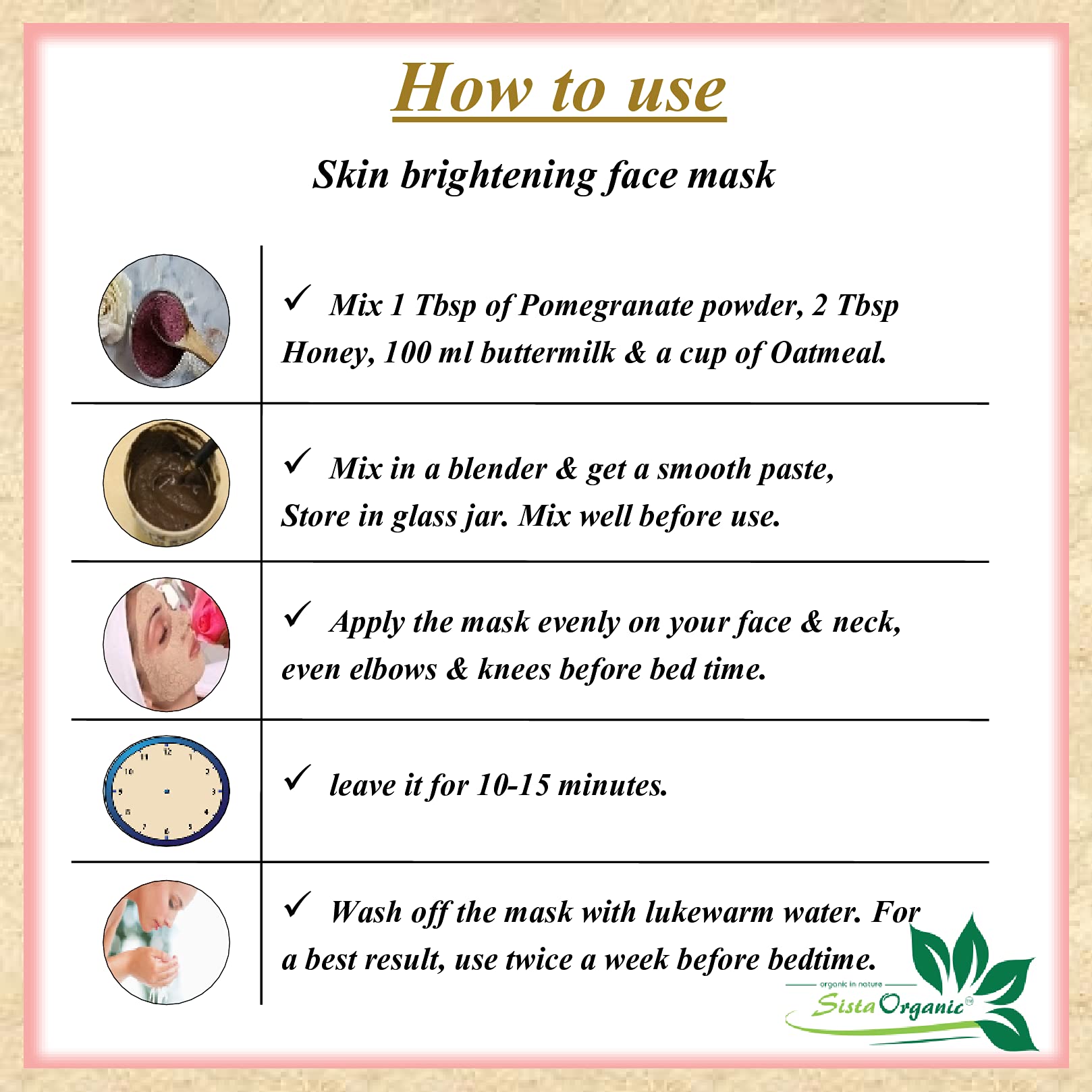 Organic Neem Powder & Pomegranate Powder Combo for Hair Growth & Skin Care - 200g | Natural Ayurvedic Treatment for Dandruff, Acne & Healthy Scalp | DIY Face Masks & Hair Packs