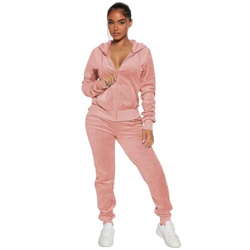 Hoodie/Jogger Pants-peachy Pink