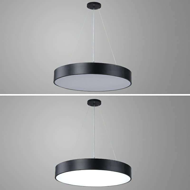 Modern White LED Acrylic Circle Pendant Light - 19.5 Inch Round Suspension Ceiling Lamp for Dining Room, Kitchen Island & Bedroom Lighting