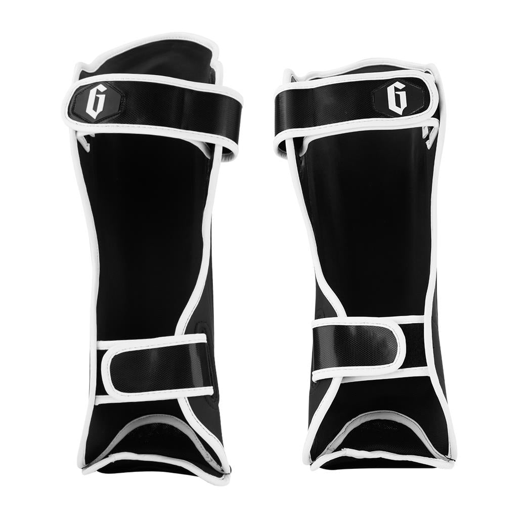 Rukus Traditional Shin Instep Guards - Martial Arts Protective Gear for Taekwondo, Karate & Kickboxing Training - Lightweight & Durable for Kids & Adults