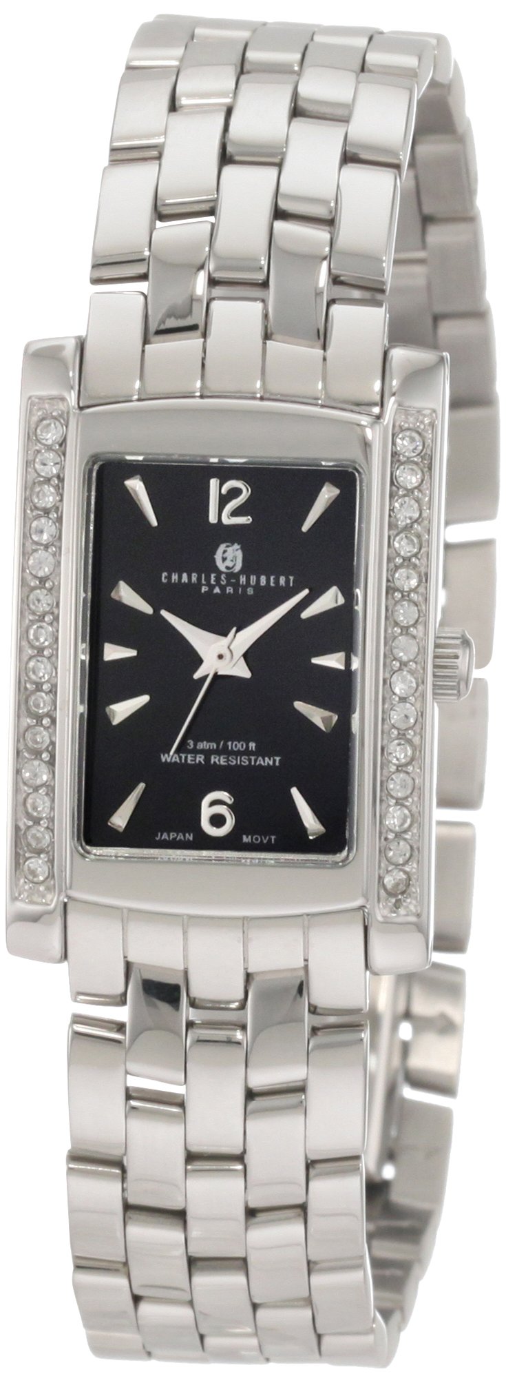Charles-Hubert Paris Women's 6666-BM Classic Collection Watch - Elegant Analog Quartz Wristwatch with Stainless Steel Band, Perfect for Office, Business Meetings & Formal Occasions