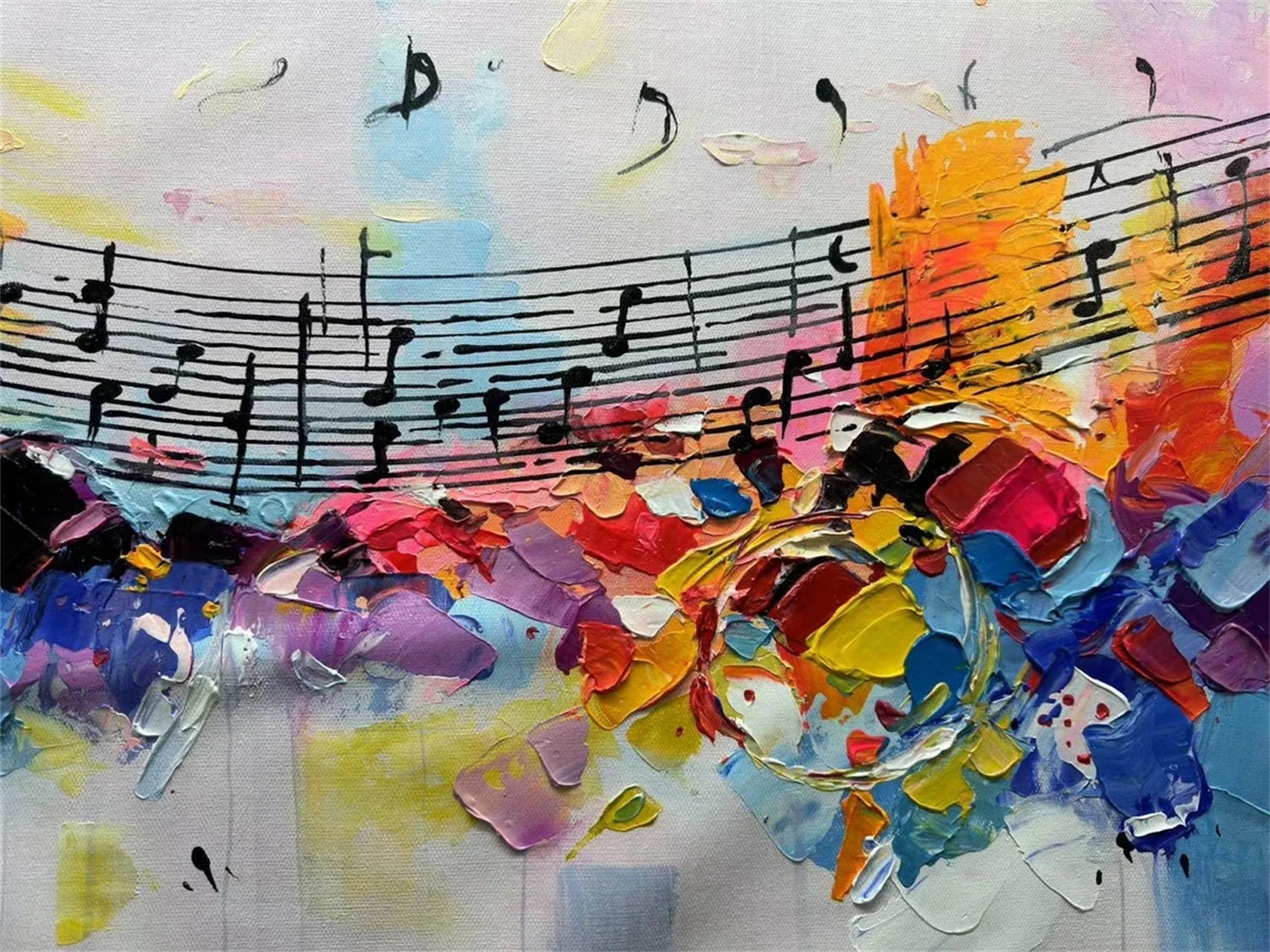 Abstract Painting #AB 287 - Modern Wall Art for Living Room, Bedroom & Office Decor - Handmade Canvas Artwork for Home & Office Interior Design