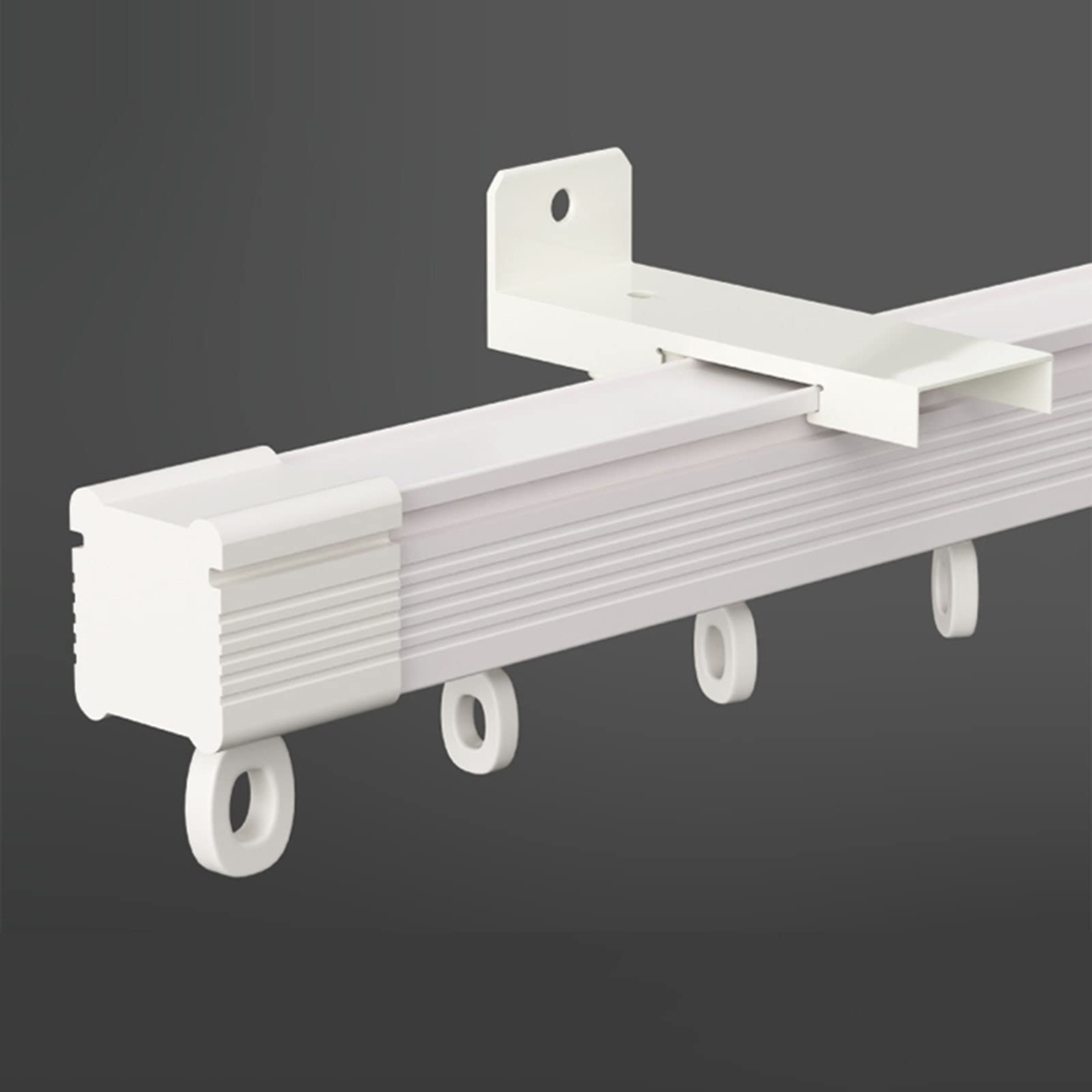 **Heavy Duty Aluminum Curtain Track for Drop Ceiling - Silent Wall & Ceiling Mount Curtain Rail for Bay Window, Living Room, Bedroom & Room Divider - Durable & Noise-Free Home Decor Solution**    *(Use Cases: Perfect for modern homes, offices, or commercial spaces needing smooth, quiet curtain operation in bay windows, room dividers, or large living areas.)*