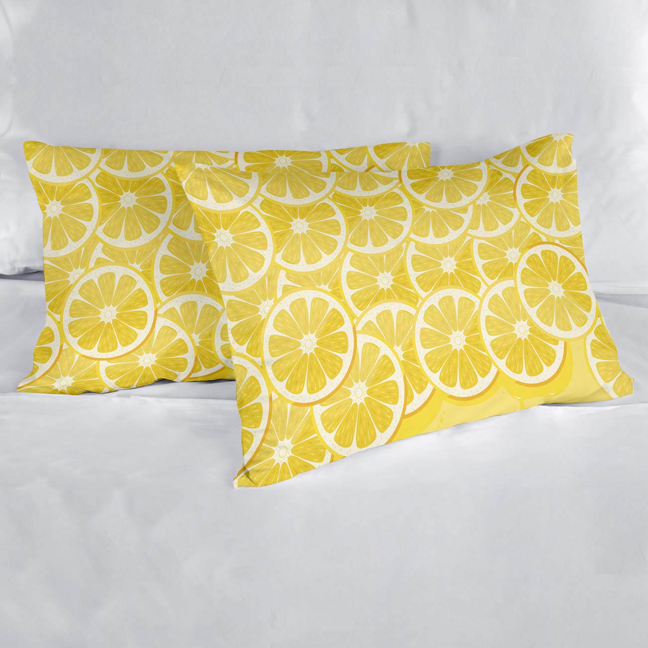 4 Piece Twin Size Duvet Cover Set - Lemon Citrus Fruits Design, Soft Luxury Bedding (1 Duvet Cover + 1 Sheet + 2 Pillowcases) - Perfect for Kids' Rooms, Dorms & Fun Home Decor