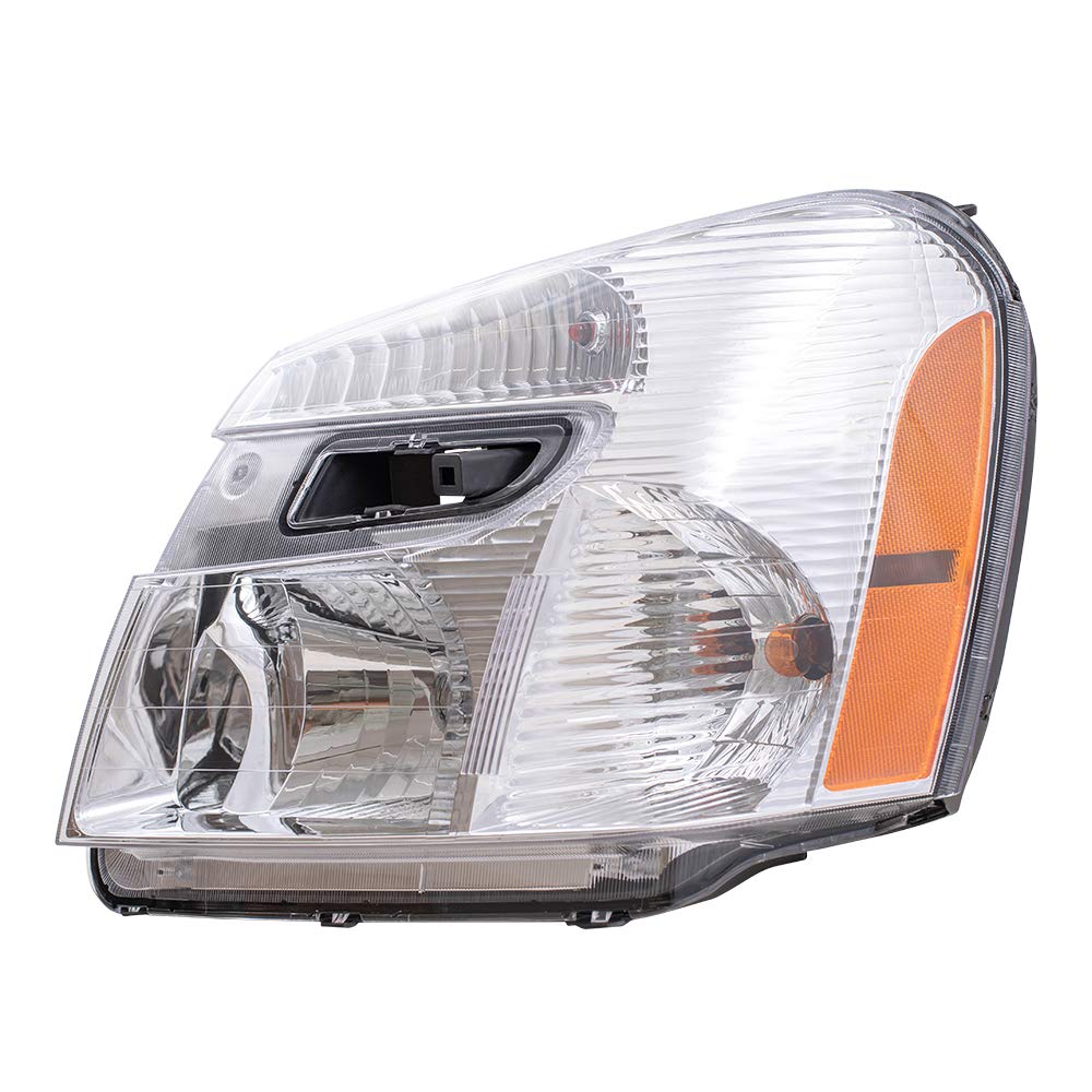 Brock Replacement Headlight Assembly Set - Driver & Passenger Side Compatible with 2005-2009 Chevy Equinox (Part #15888058, 15888059) | Durable LED Headlights for Night Driving & Improved Visibility