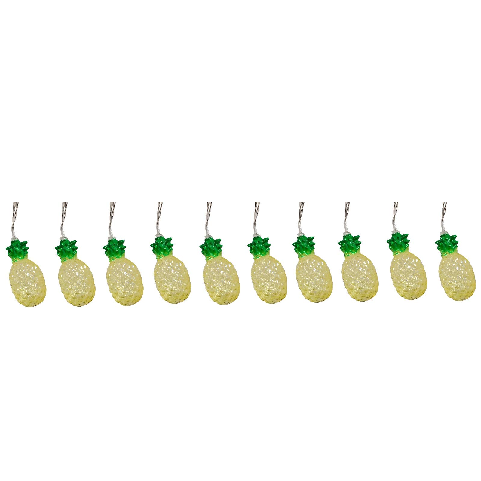 10 Pack Pineapple LED String Lights - Battery Operated Party Decorations for Summer, Backyard, Wedding & Tropical Themed Events