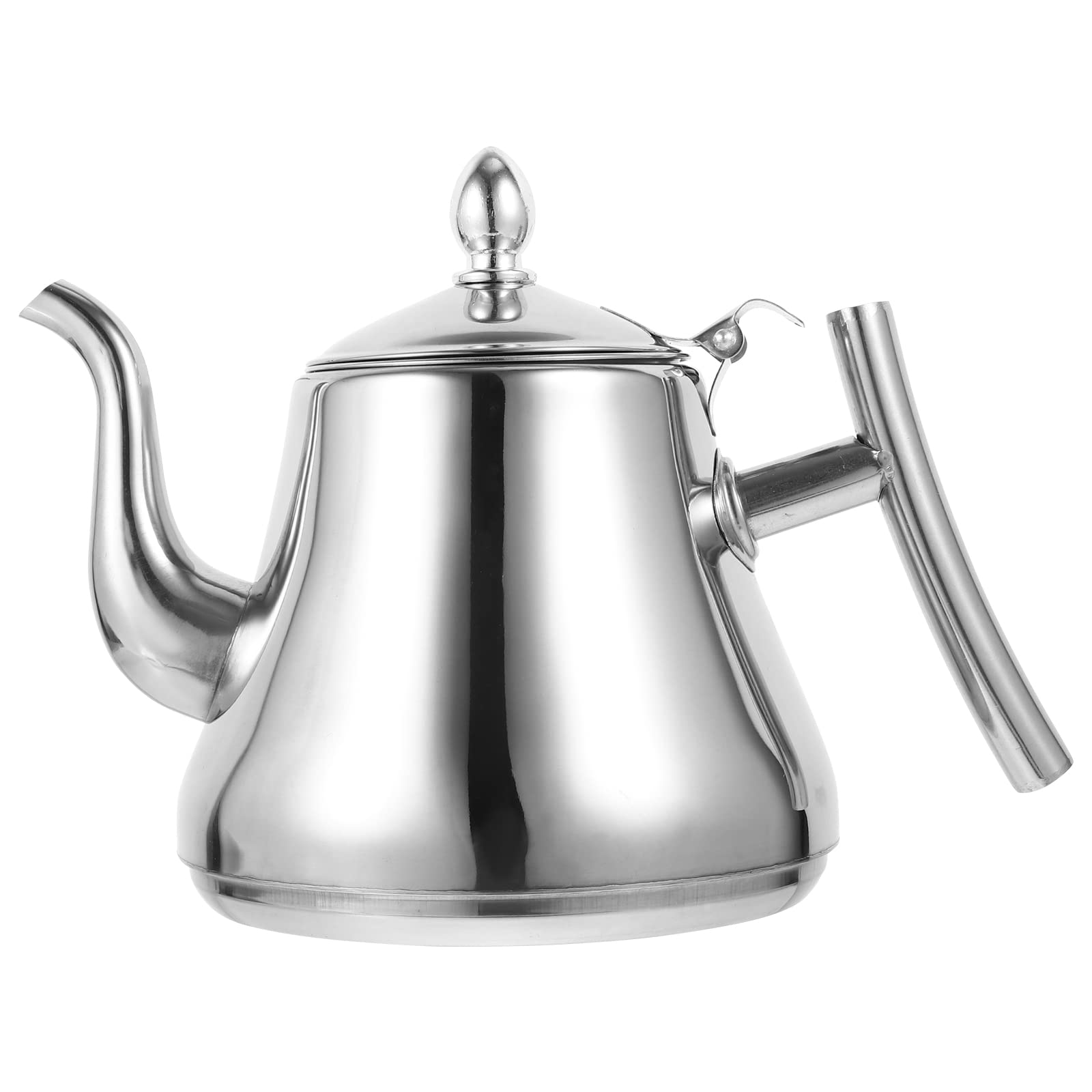 LUOZZY 1L Large Capacity Stainless Steel Milk Tea Kettle with Built-in Strainer - Perfect for Brewing Boba Tea, Herbal Tea & Loose Leaf Tea at Home