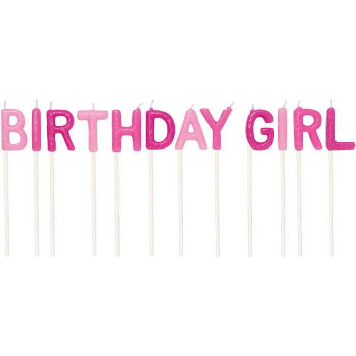 12-Piece Bulk Birthday Girl Pick Candles - Perfect for Cupcakes, Cakes & Party Decorations