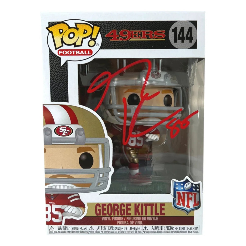 George Kittle Signed Funko Pop #144 with JSA COA - San Francisco 49ers Autograph Collectible - Perfect for NFL Fans, Memorabilia Collectors, and Home/Office Display