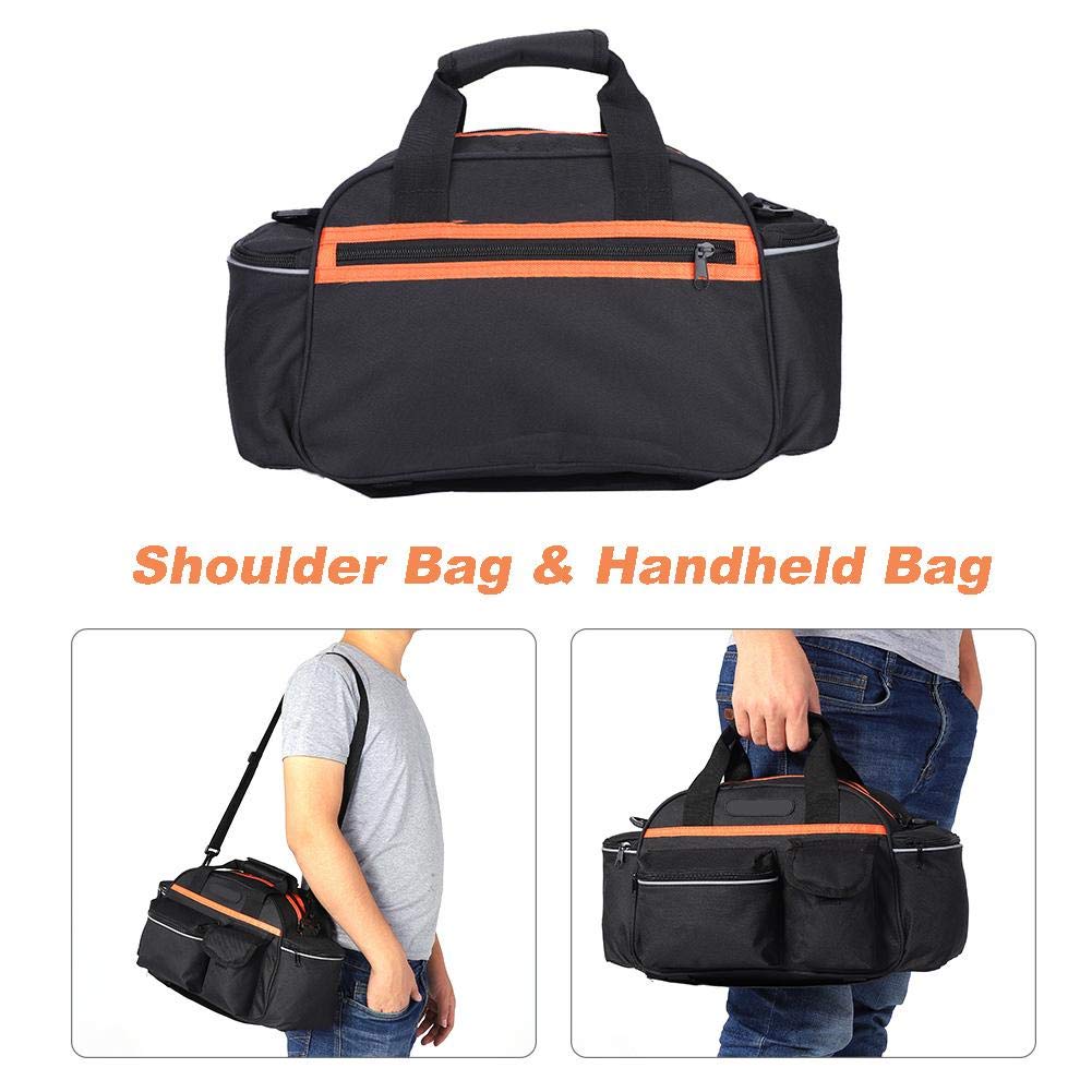 B Soul Ycle Rear Bike Bag - Large Capacity Cycling Trunk Bag, Multifunctional Rear Rack Storage with Shoulder Strap - Perfect for Commuting, Touring & Outdoor Adventures