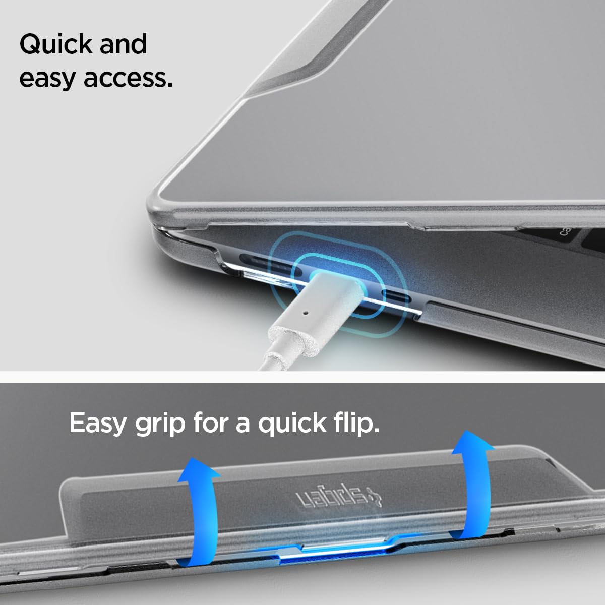 Spigen Thin Fit Transparent Hard Shell Case for MacBook Air 15 inch (M4 2025, M3/M2 2024-2022 Models) - Crystal Clear Protective Cover for A3114 & A2941 - Perfect for Office, Travel and Everyday Use