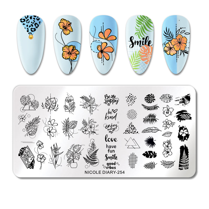 Nicole Diary Nail Stamping Plates - Professional Nail Art Design Kit for DIY Manicures at Home, Salon & Party Use