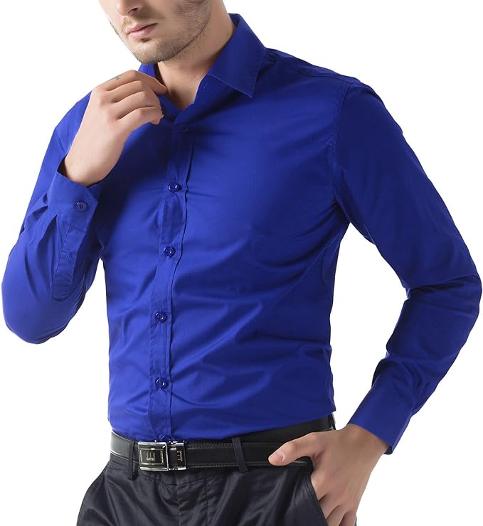 Paul Jones Men's Long Sleeve Button Down Dress Shirt Cardigan - Formal Office Wear & Business Casual Outfits for Men