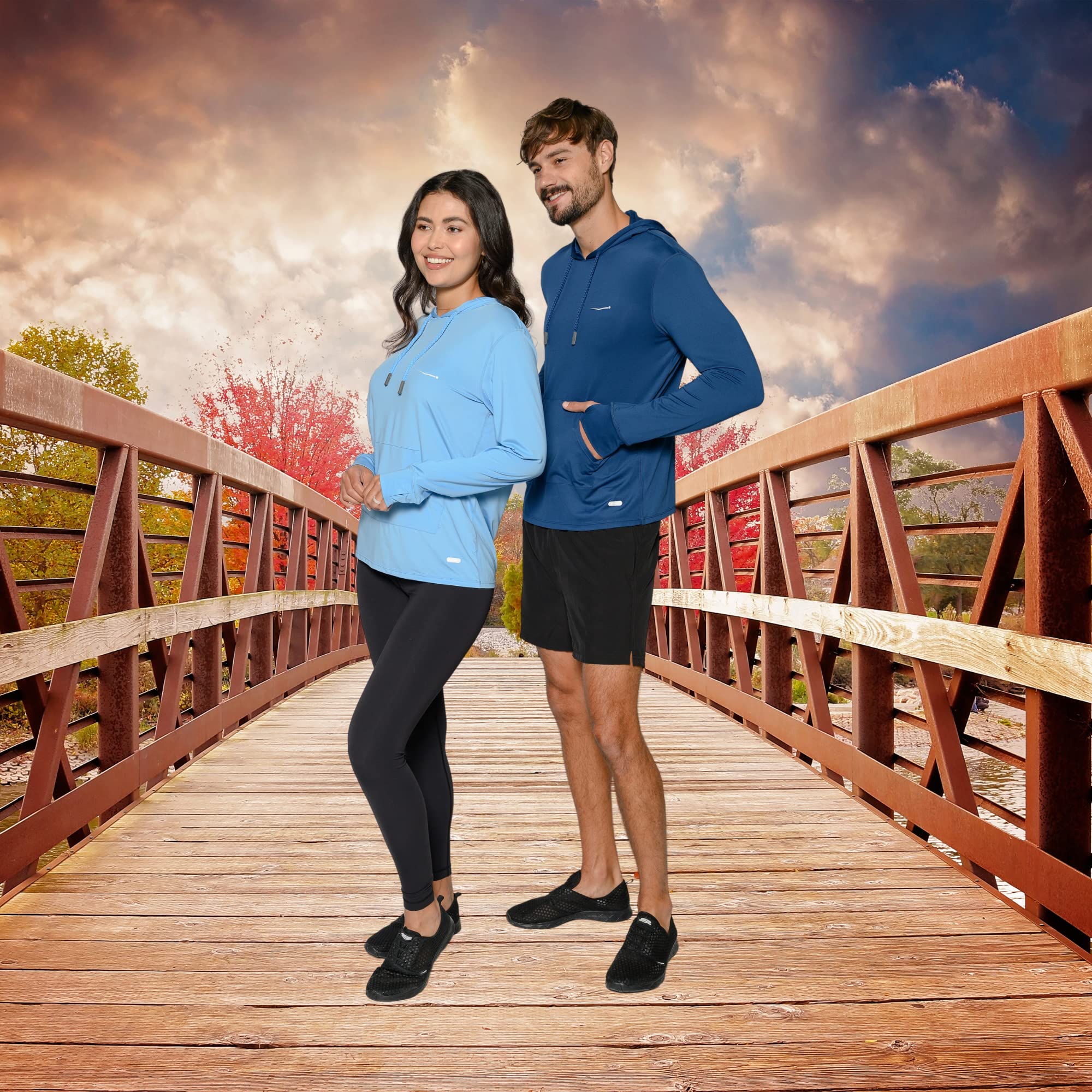 Men's UV Protection Hoodie & Sun Shirt - Lightweight UPF 50+ Sunblock Clothing for Swimming, Beach & Outdoor Activities | Unisex Water Sports Apparel