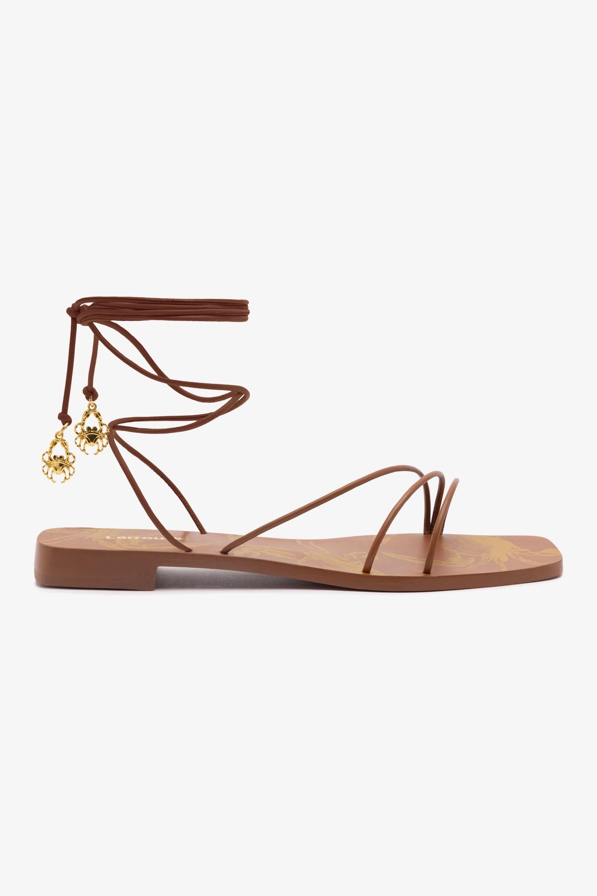 Nadia Women's Flat Sandals - Genuine Caramel Leather Comfortable Slides for Summer | Beach, Vacation & Casual Outfits