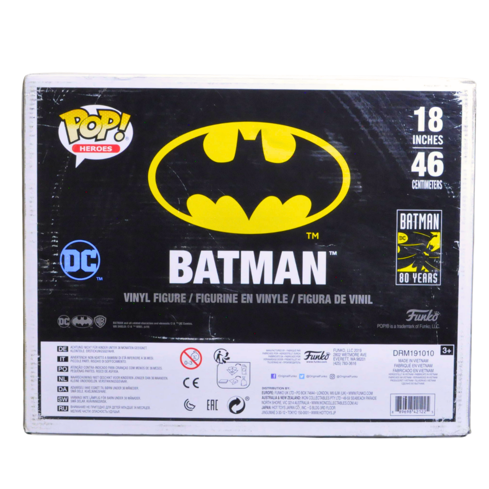 Funko Pop! Giant Batman 18-Inch Collectible Figure - Perfect for Superhero Fans, Room Decor, and Gift Giving