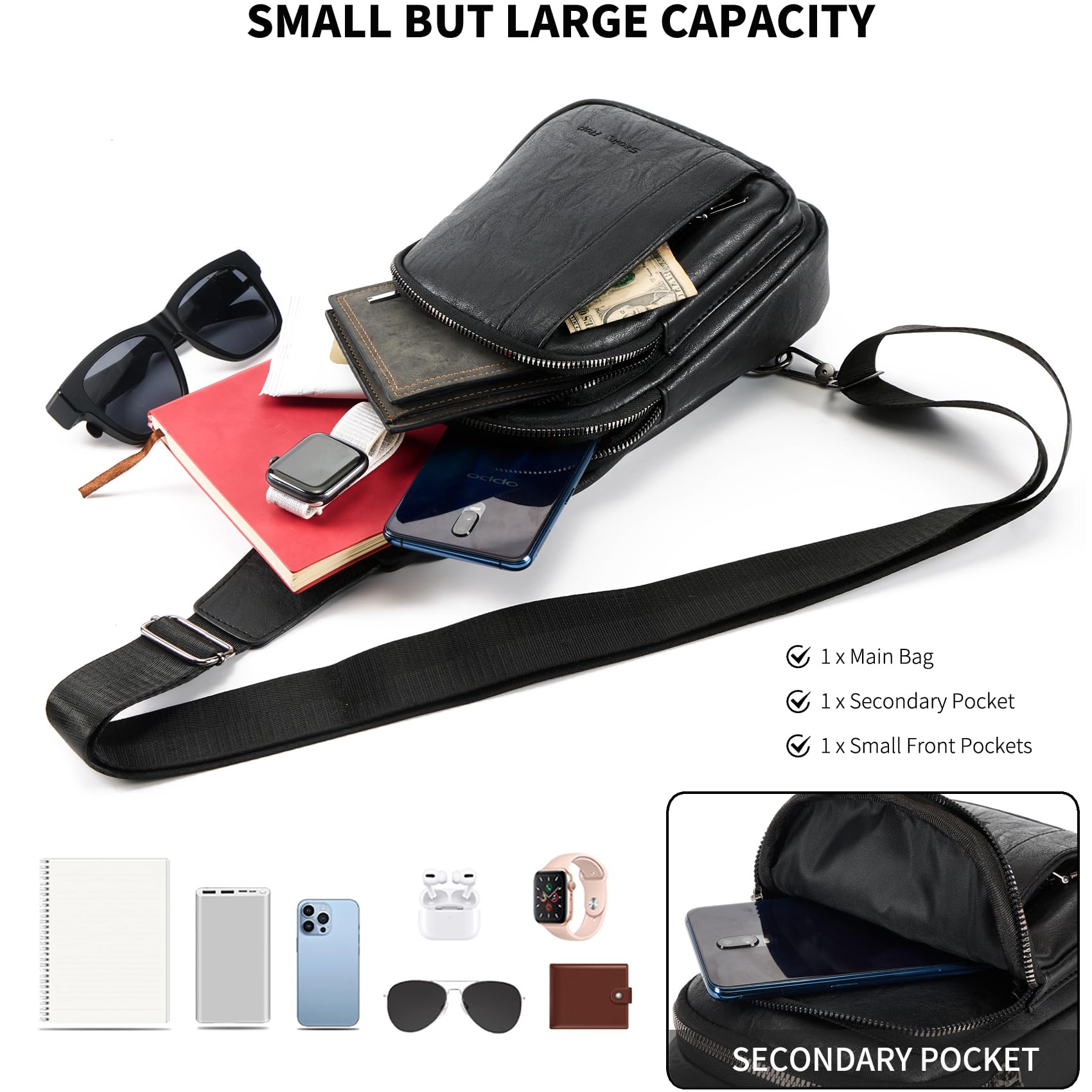 Seoky Waterproof Sling Backpack for Men - Travel & Outdoor Use