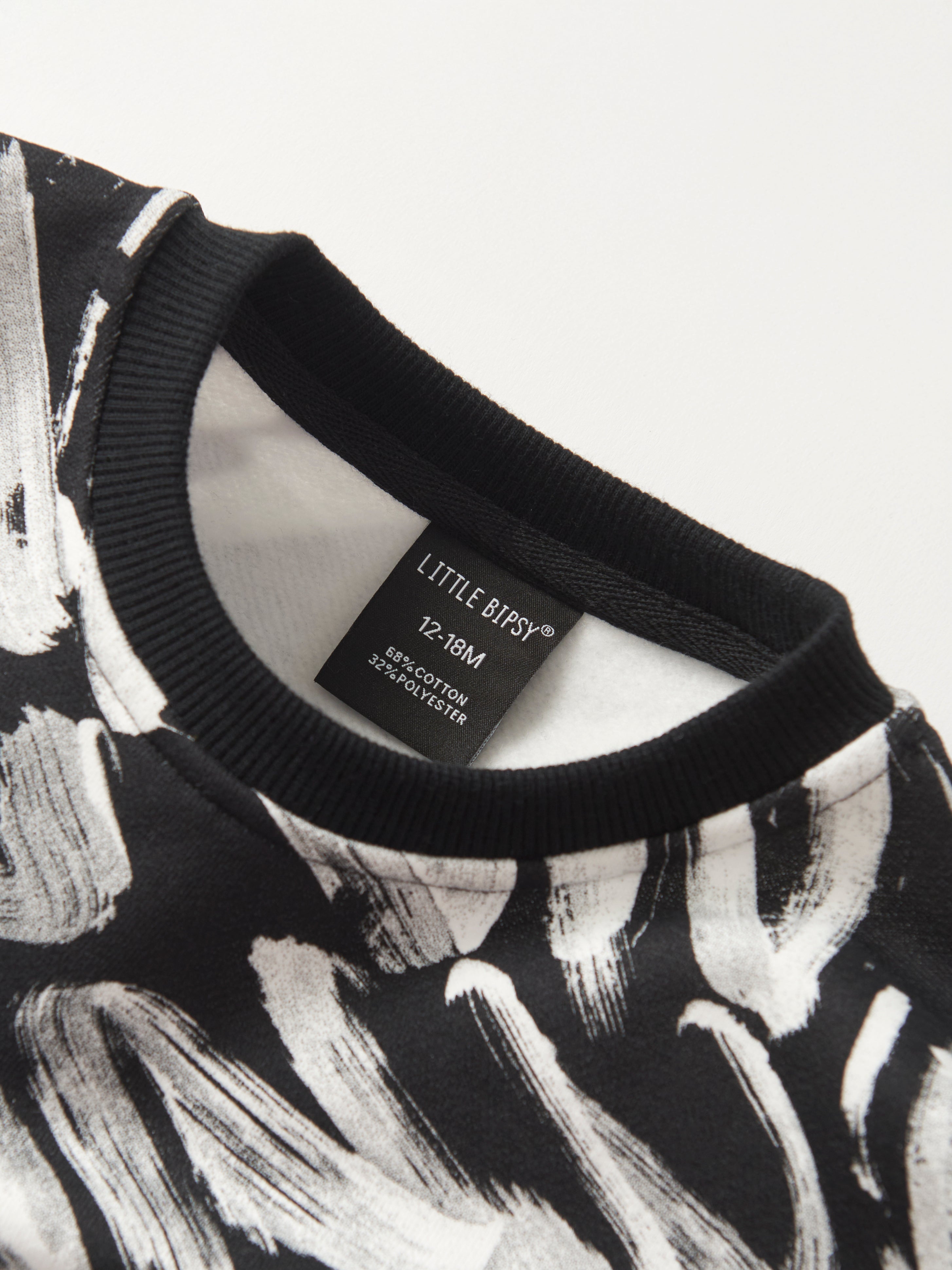 Brush Stroke Crewneck Sweatshirt - Black | Stylish Casual Pullover for Men & Women | Perfect for Everyday Wear, Outings & Layering