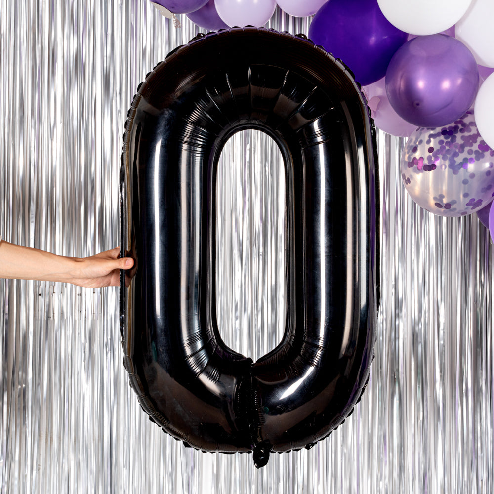 Balloonify Black Mylar Letter O Balloon - 40 Inch Large Foil Alphabet Balloon for Birthday Party Decorations, Graduation, Anniversary & Baby Shower Events (1 Count Box)