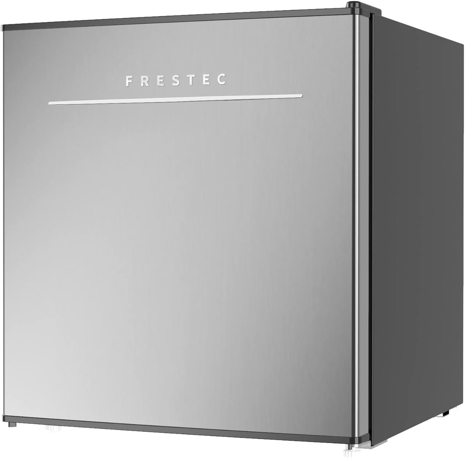Frestec 1.7 Cu.Ft Compact Mini Fridge with Freezer - Stainless Steel Small Refrigerator for Dorm, Office, Apartment & Bedroom | Perfect for Snacks, Drinks & Personal Food Storage