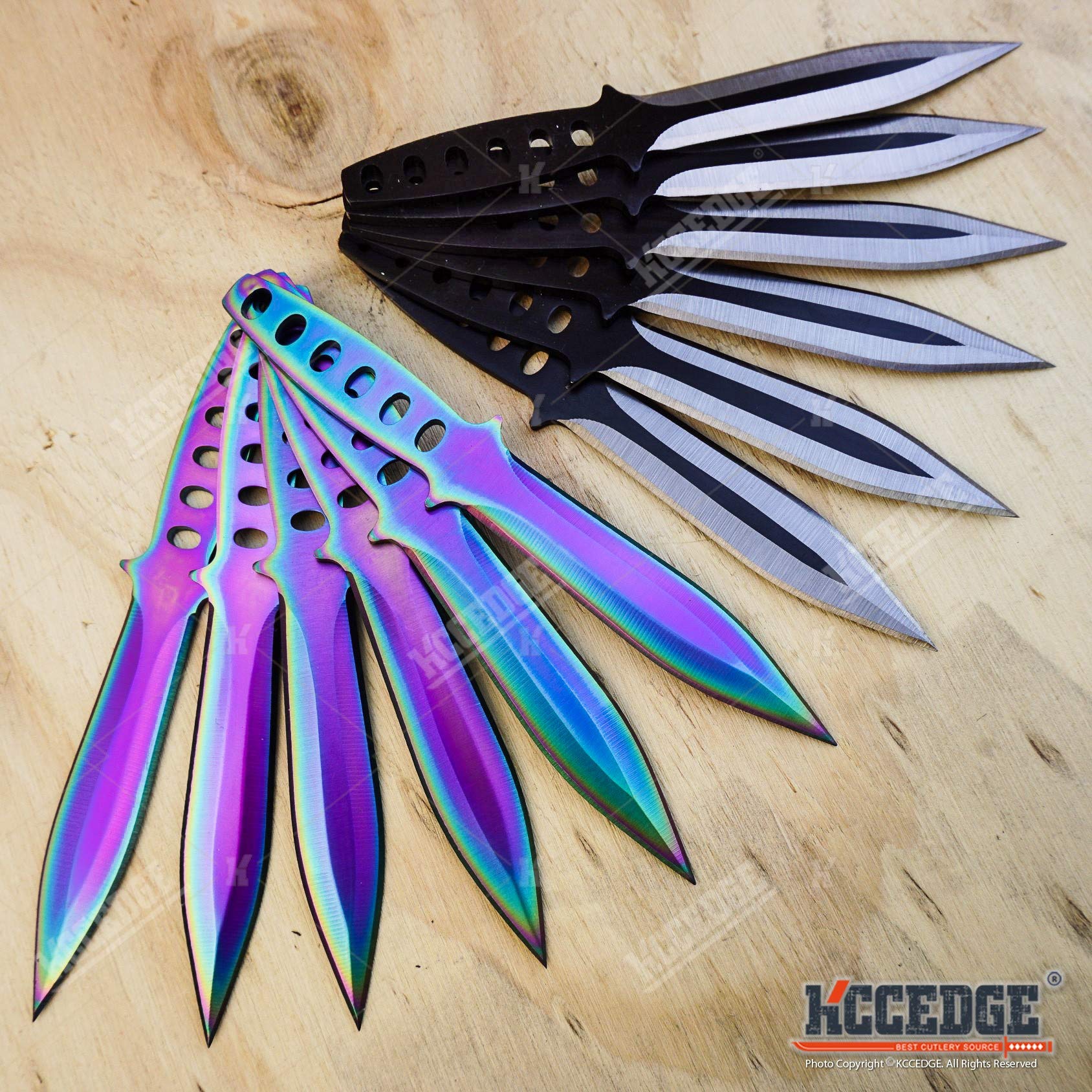 12-Piece Tactical Throwing Knives Set - Razor Sharp Fixed Blade Survival & Hunting Knives for Camping, Outdoor Adventures & Emergency Preparedness | Durable Camping Gear & Survival Kit Accessories