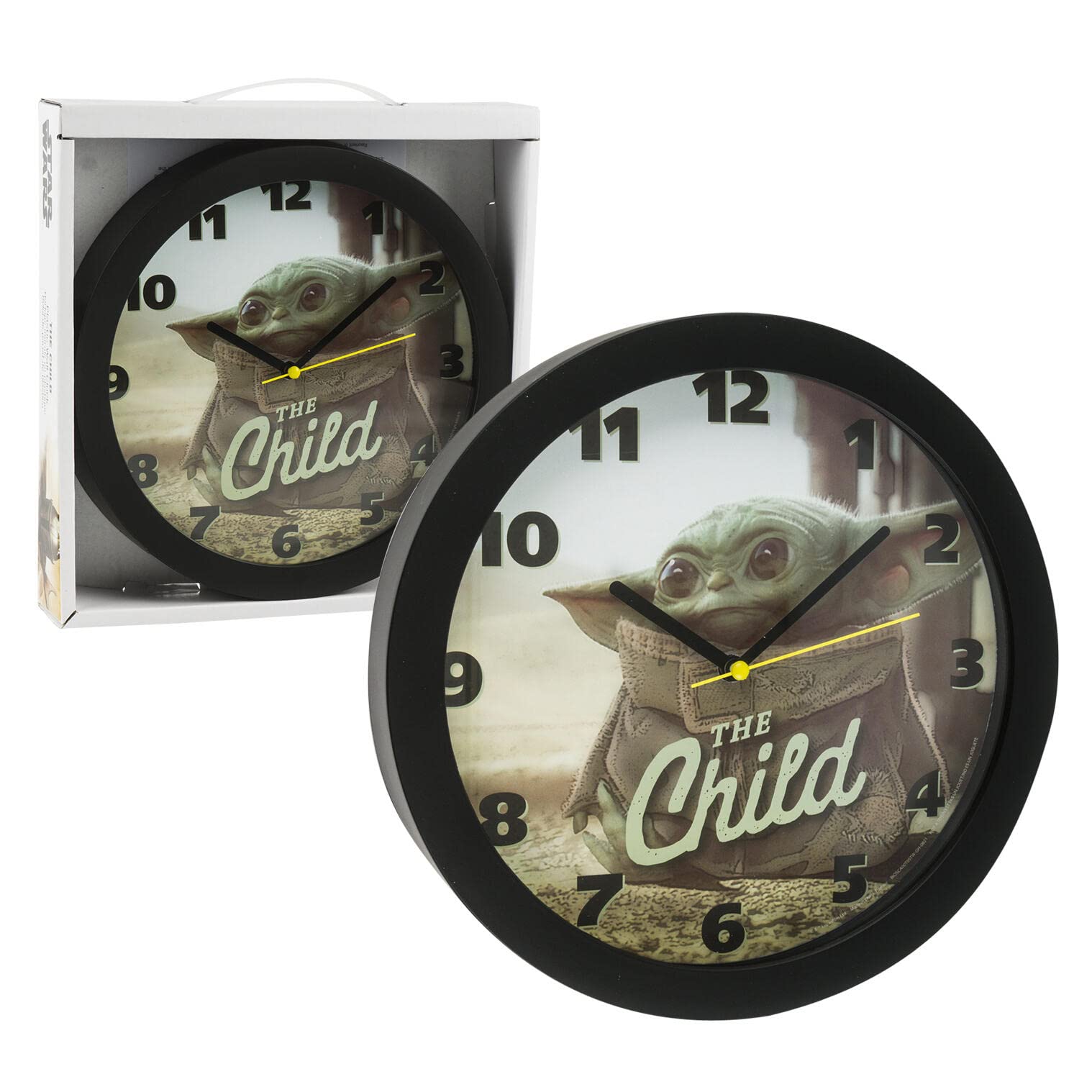 Baby Yoda Wall Clock for Kids & Adults - 9.5