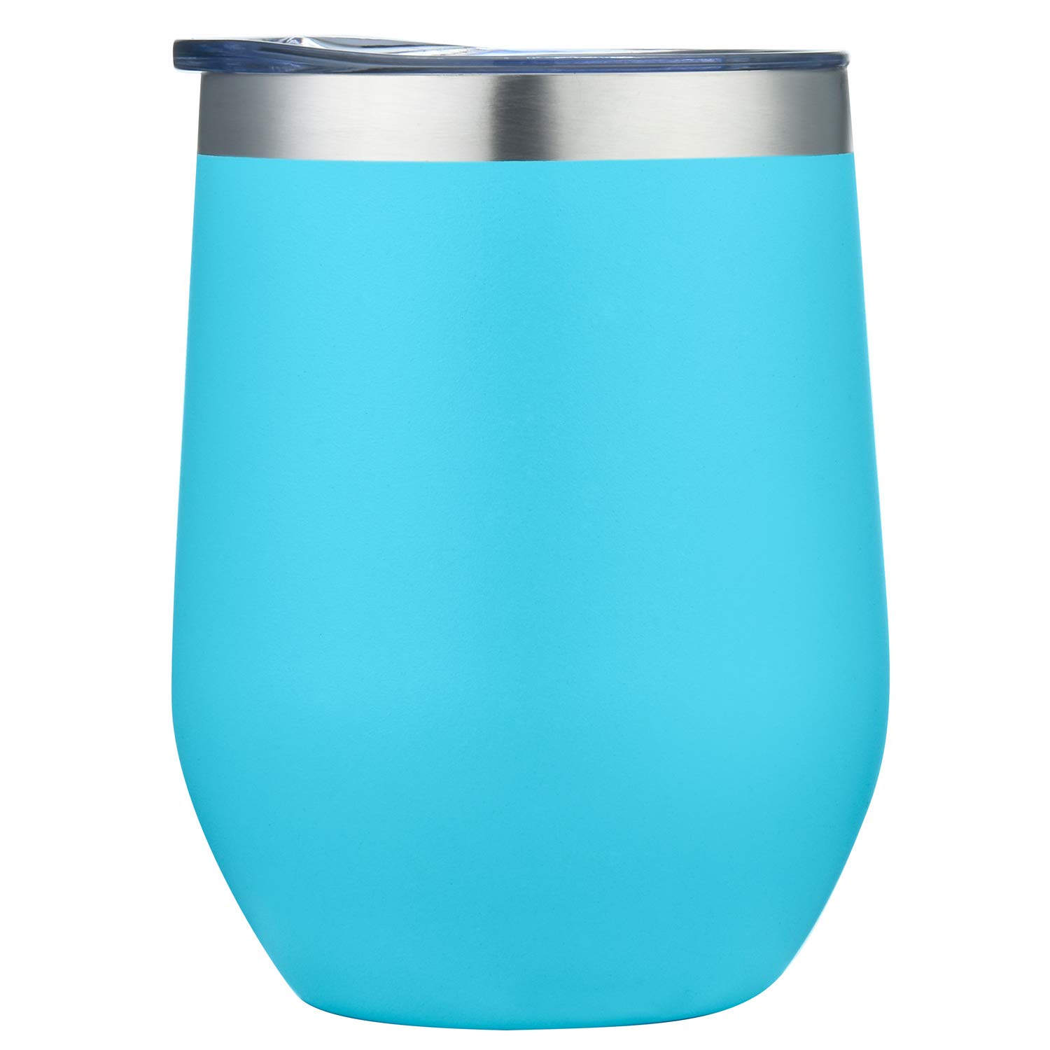 NuFazes 12oz Insulated Stainless Steel Wine Tumbler with Lid - Keeps Drinks Hot/Cold for 8-12 Hours - Perfect for Coffee, Wine & Outdoor Activities