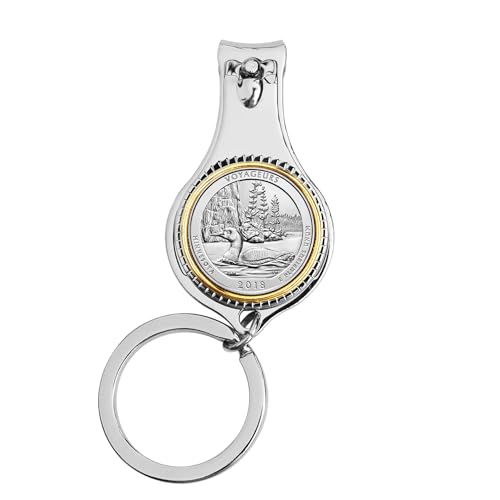 2018 Voyageurs National Park Minnesota Quarter BU Uncirculated Coin - All-in-One Keychain with Bottle Opener, Nail File & Clipper | America the Beautiful Series | Perfect for Collectors, Gifts & Outdoor Adventures