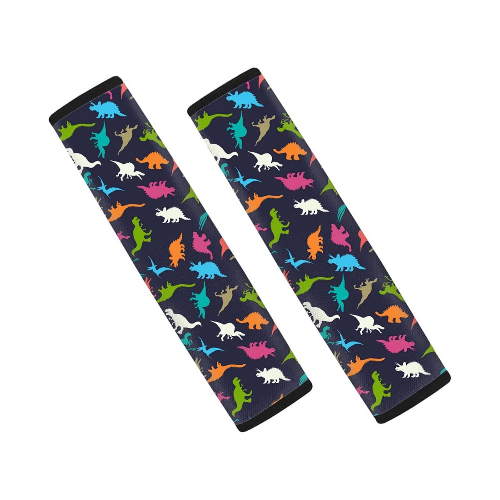 Cute Dinosaur Print Seat Belt Shoulder Cover - 2 Pack Universal Car Seatbelt Pad for Comfort & Safety - Perfect for Kids, Long Drives and Daily Commutes
