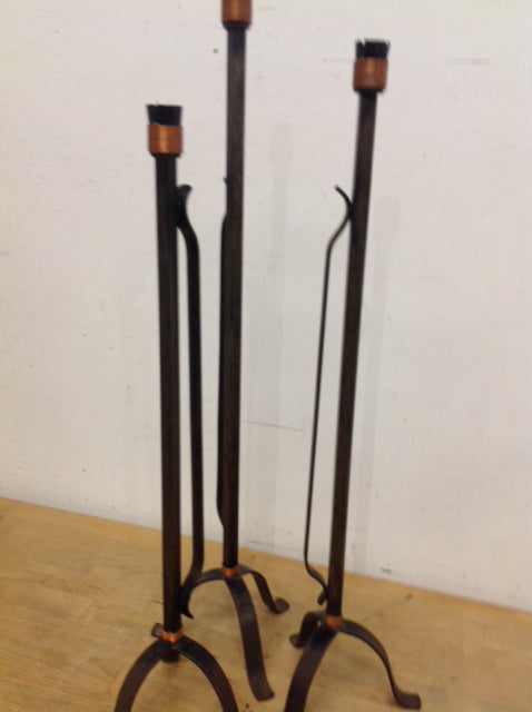 3-Piece Metal Candle Holders Set - Elegant Taper Candle Stands for Home Decor, Wedding Centerpieces & Romantic Dinner Ambiance