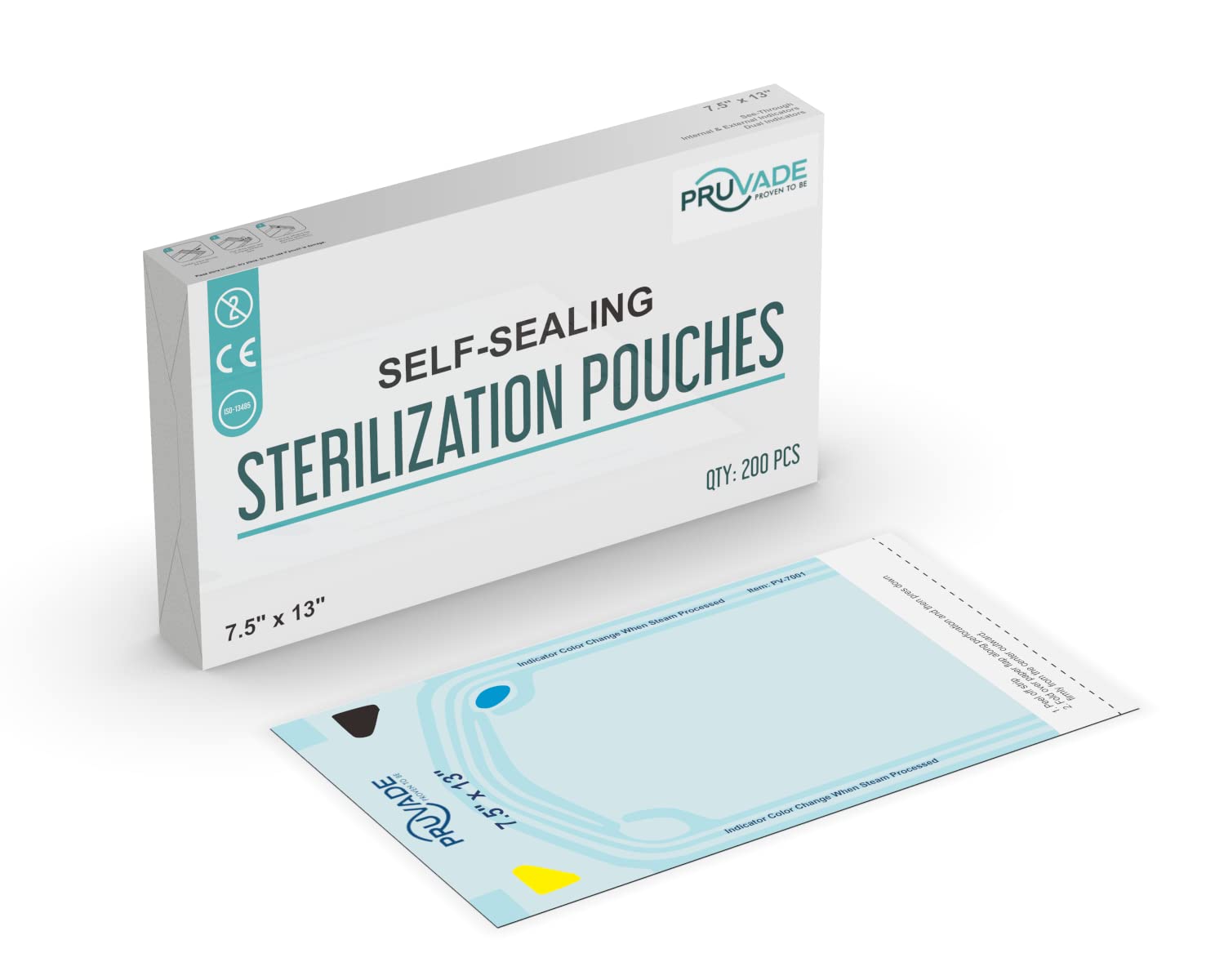 Sterilization Pouches - 1000 Pack 7.5” x 13” Autoclave Self-Sealing Sterilizer Bags for Dental Instruments, Medical Tools & Tattoo Equipment | Dental Office, Nail Salon & Medical Lab Use