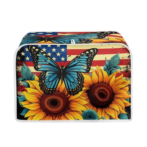 American Flag Sunflower Butterfly-Yellow