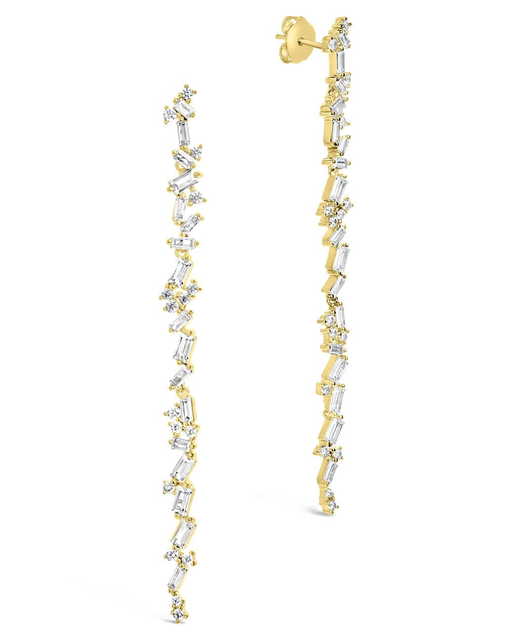 Connie CZ Drop Stud Earrings for Women - Sparkling Cubic Zirconia Dangle Earrings for Everyday Wear & Special Occasions