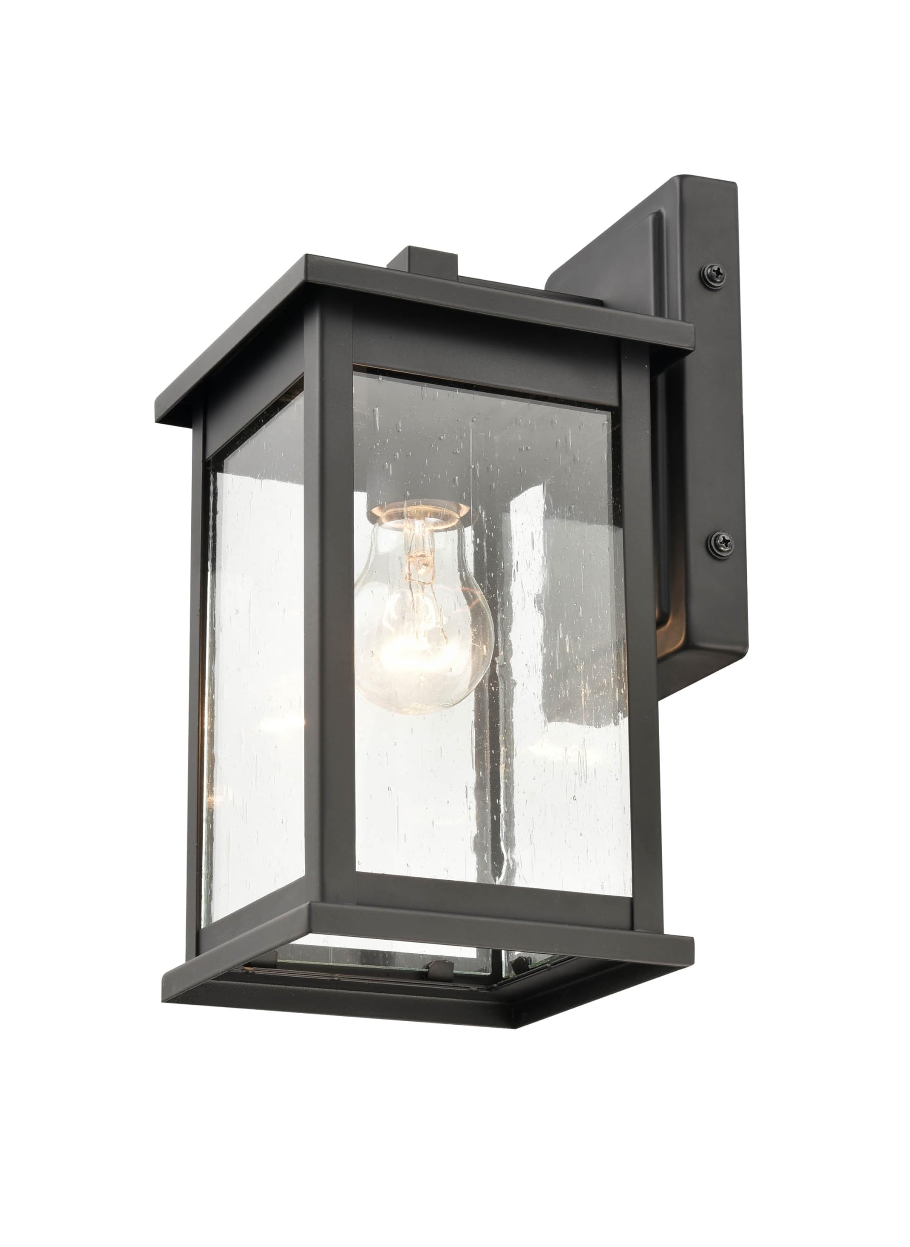 ML Lighting Bowton - 1 Light Black Outdoor Wall Sconce, 11.375