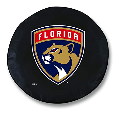 Holland Bar Stool Co. Florida Panthers Black Vinyl Fitted Spare Tire Cover - Waterproof Car Wheel Protector for Trucks, SUVs & RVs