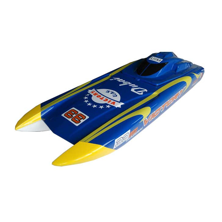 26CC Gas-Powered ARTR RC Racing Boat - Blue, Green, Yellow Fiberglass Hull (1170x380x250mm, 50km/h) - DIY Model Kit for Adults - Perfect for Pond, Lake & Ocean Racing