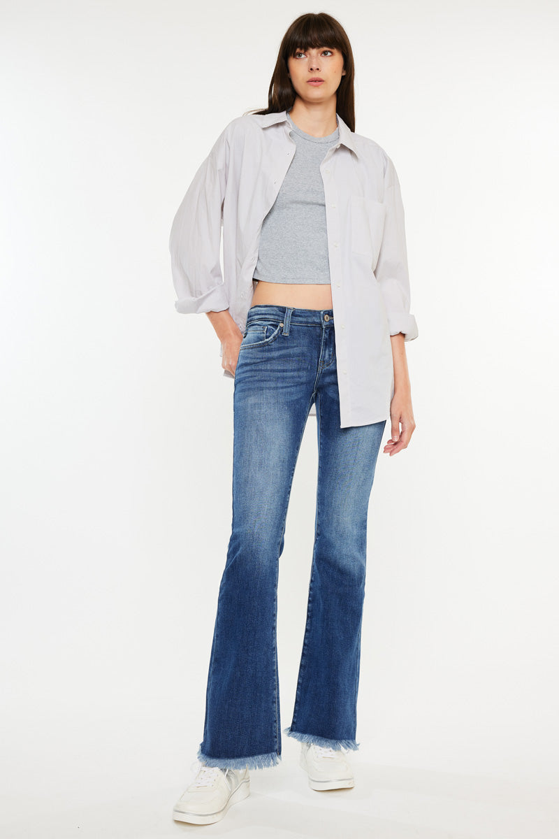 Brandy Low Rise Baby Bootcut Jeans for Women - Trendy Stretch Denim Pants, Comfortable & Flattering Fit - Perfect for Casual Outfits, Date Nights & Everyday Wear