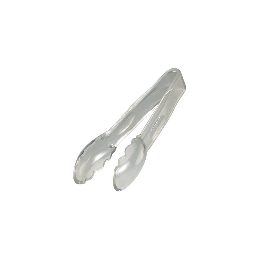 Cambro 6 Scallop Grip Serving Tongs - Clear Plastic 12-Inch Food Tongs for Buffet, Salad, BBQ & Catering (Model 6TGS135) | Dishwasher Safe Kitchen Utensils