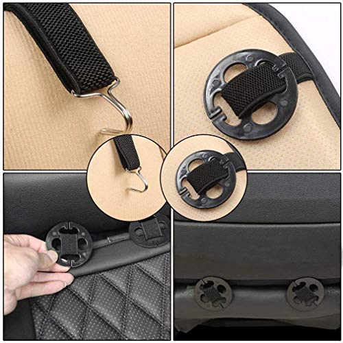 Waterproof PU Leather Car Seat Covers Full Set - Adjustable Fit for IM Models (Front & Rear Seats) | Airbag Compatible with Headrest & Lumbar Support Pillows | Coffee Brown | Perfect for Daily Commuting, Road Trips & Car Protection