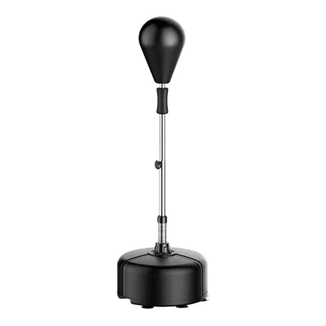 Adjustable Height Freestanding Punching Bag for Kids & Adults - Boxing Training, Reflex Ball, Fitness & Stress Relief - Perfect for Home Gym, Martial Arts & Boxing Practice (Black)