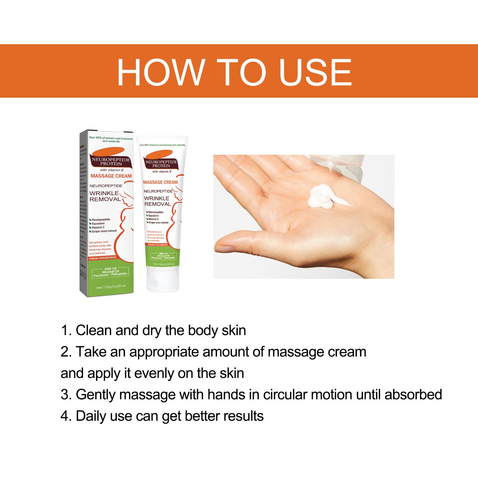 Grgowe Stretch Marks Removal Cream - Anti-Stretch Mark & Scar Repair Treatment for Pregnancy, Weight Loss & Body Care - Fast Absorbing Moisturizing Formula for Belly, Hips & Thighs