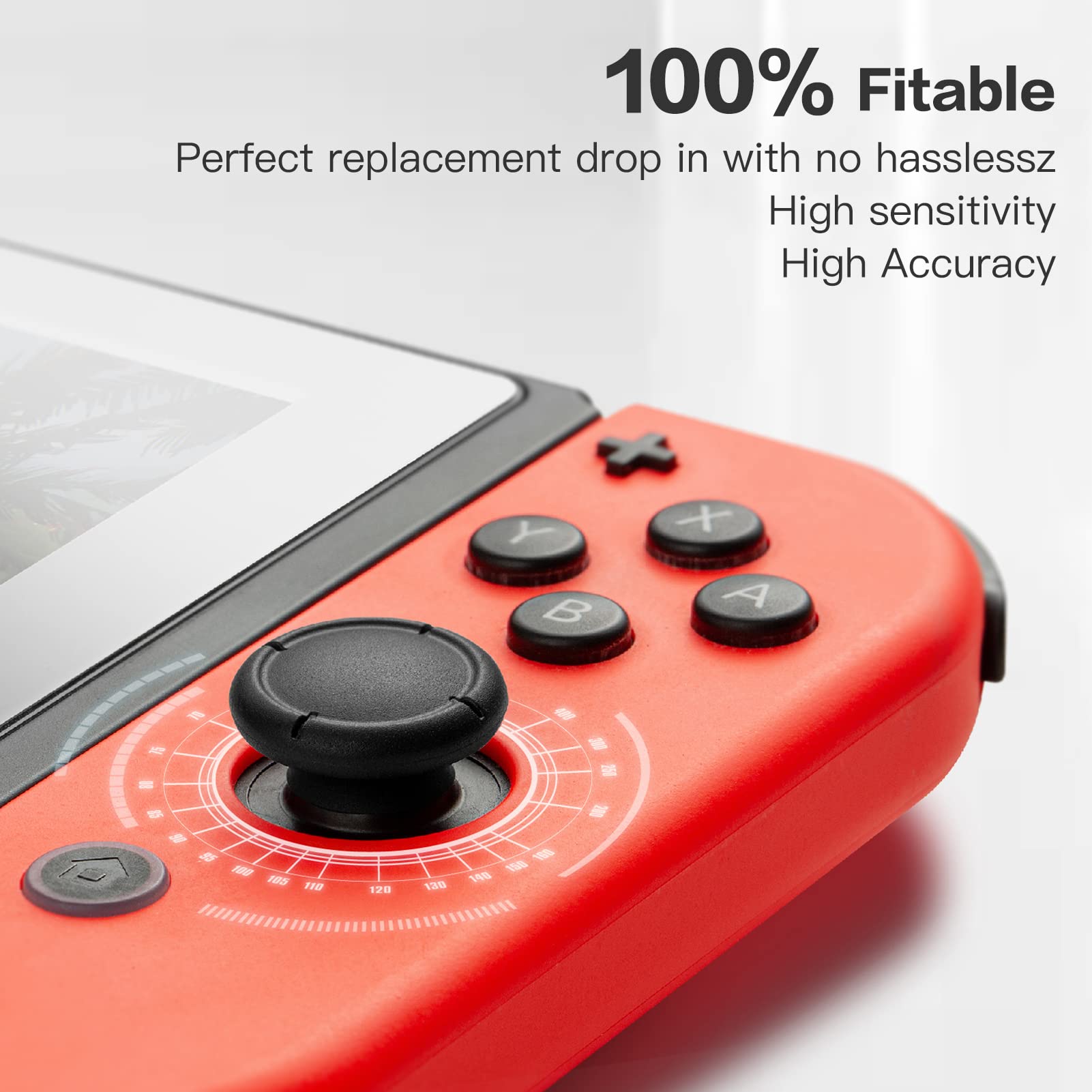 GuliKit Hall Effect Joystick Replacement for Nintendo Switch Joy-Con, OLED & Lite - No Drift, Left/Right Hall Sensor Joystick with Repair Tools & Thumbstick Caps (4 Pack) - Perfect for Gaming, DIY Repairs & Controller Upgrades
