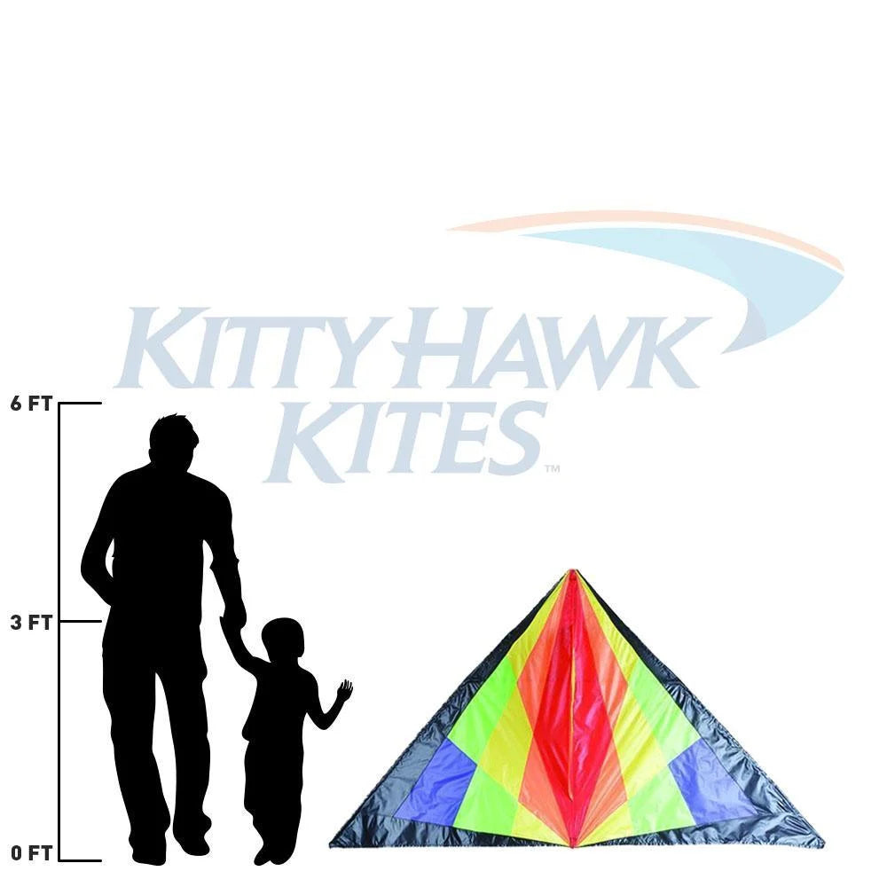 6.5 Foot Festive Sky Delta Kite with String & Tail - Colorful Outdoor Flying Kite for Beach, Park & Family Fun Activities