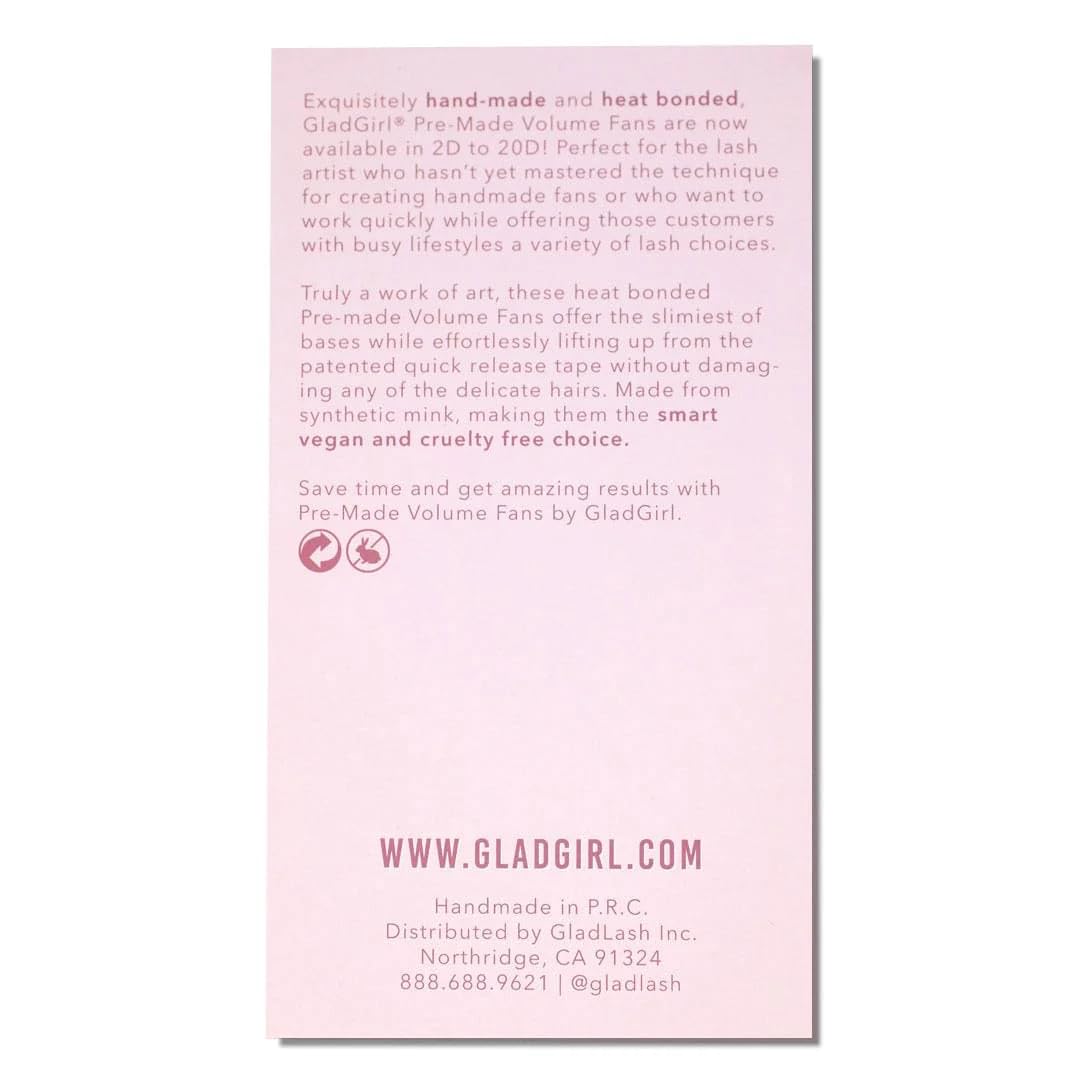 Glad Lash Signature Volume Fans 10D C Curl 9mm & 15mm - Premium False Eyelashes for Dramatic Eye Makeup - Perfect for Parties, Weddings & Special Occasions